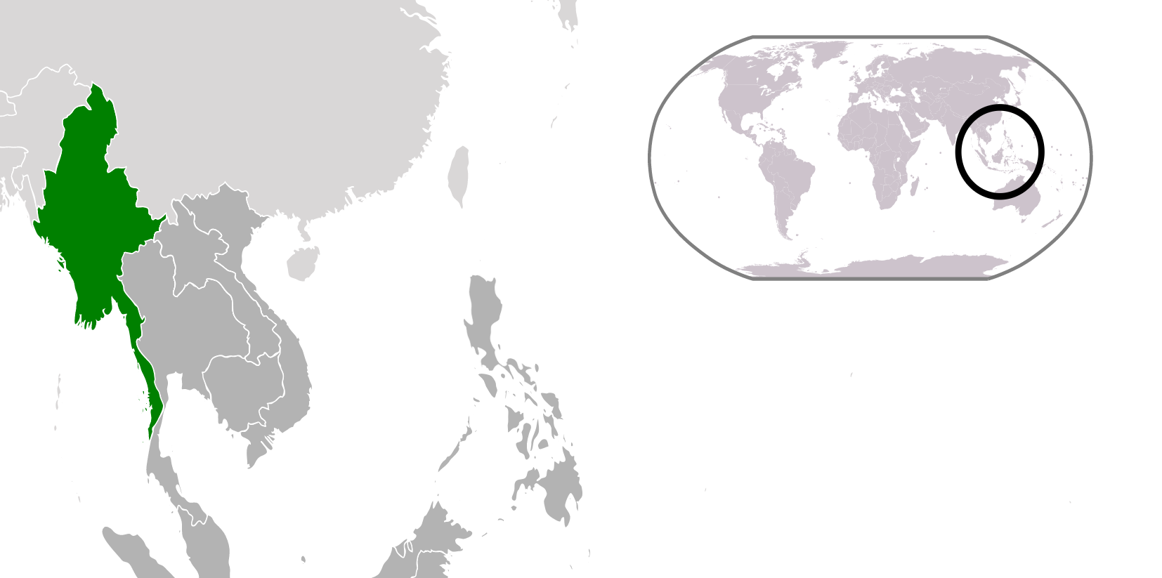 Myanmar location